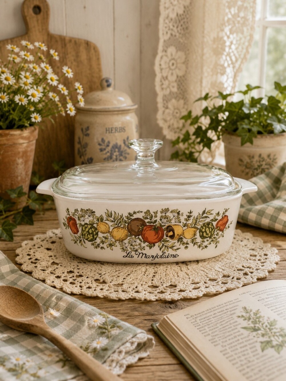 Corning Spice of Life La Marjolaine 2 Quart Casserole W/Lid